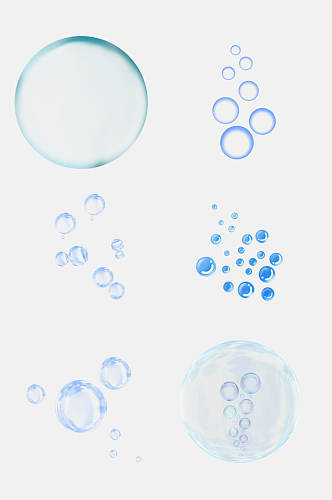 简约创意透明泡泡气泡免抠元素