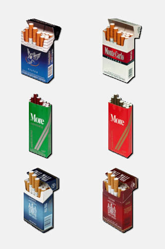加长款香烟盒免抠元素