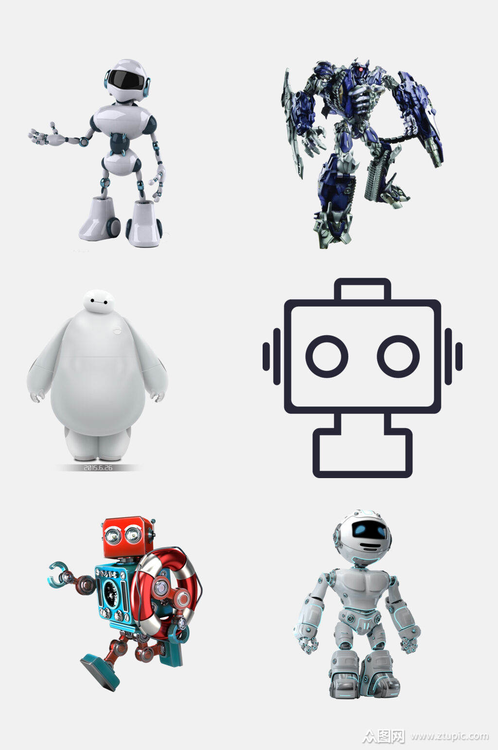 创意人工智能机器人免抠元素素材