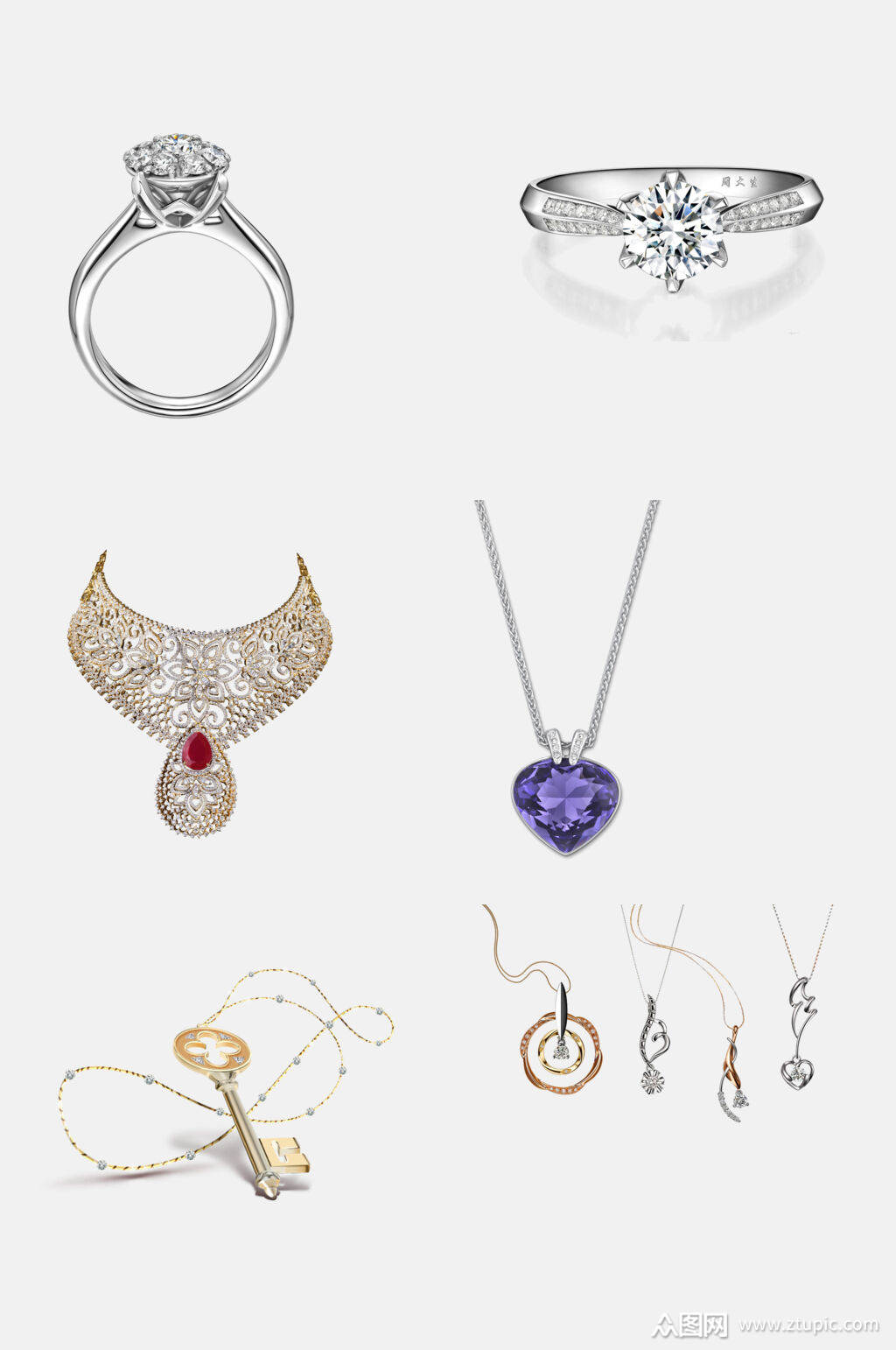 钻石珠宝项链首饰免抠元素素材素材