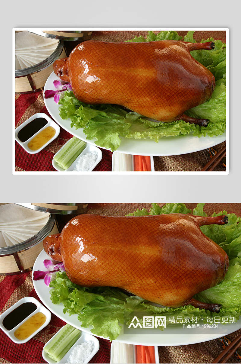 特色营养美味烤鸭高清图片素材
