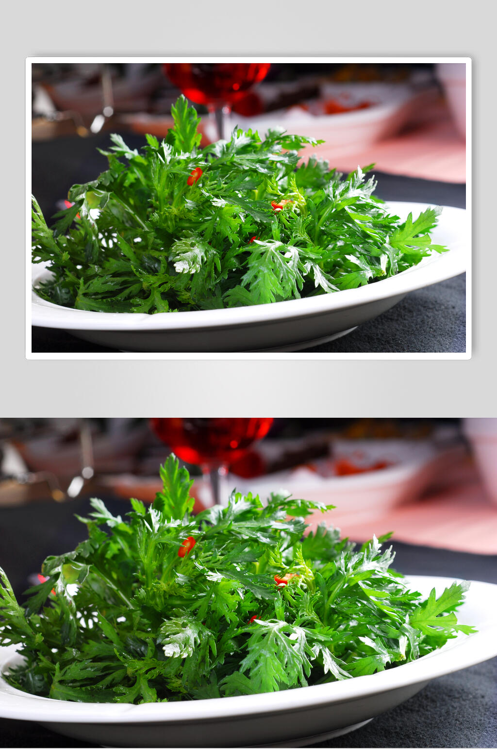 菜生拌茼蒿美食高清图片素材