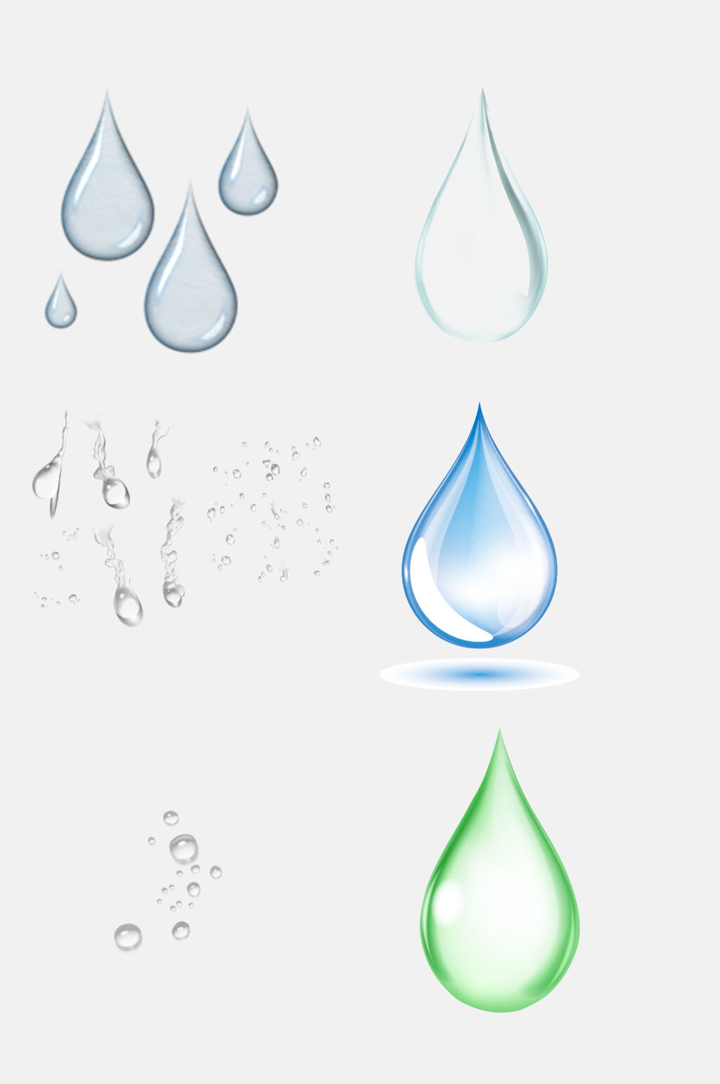 大气水滴水花免抠元素素材