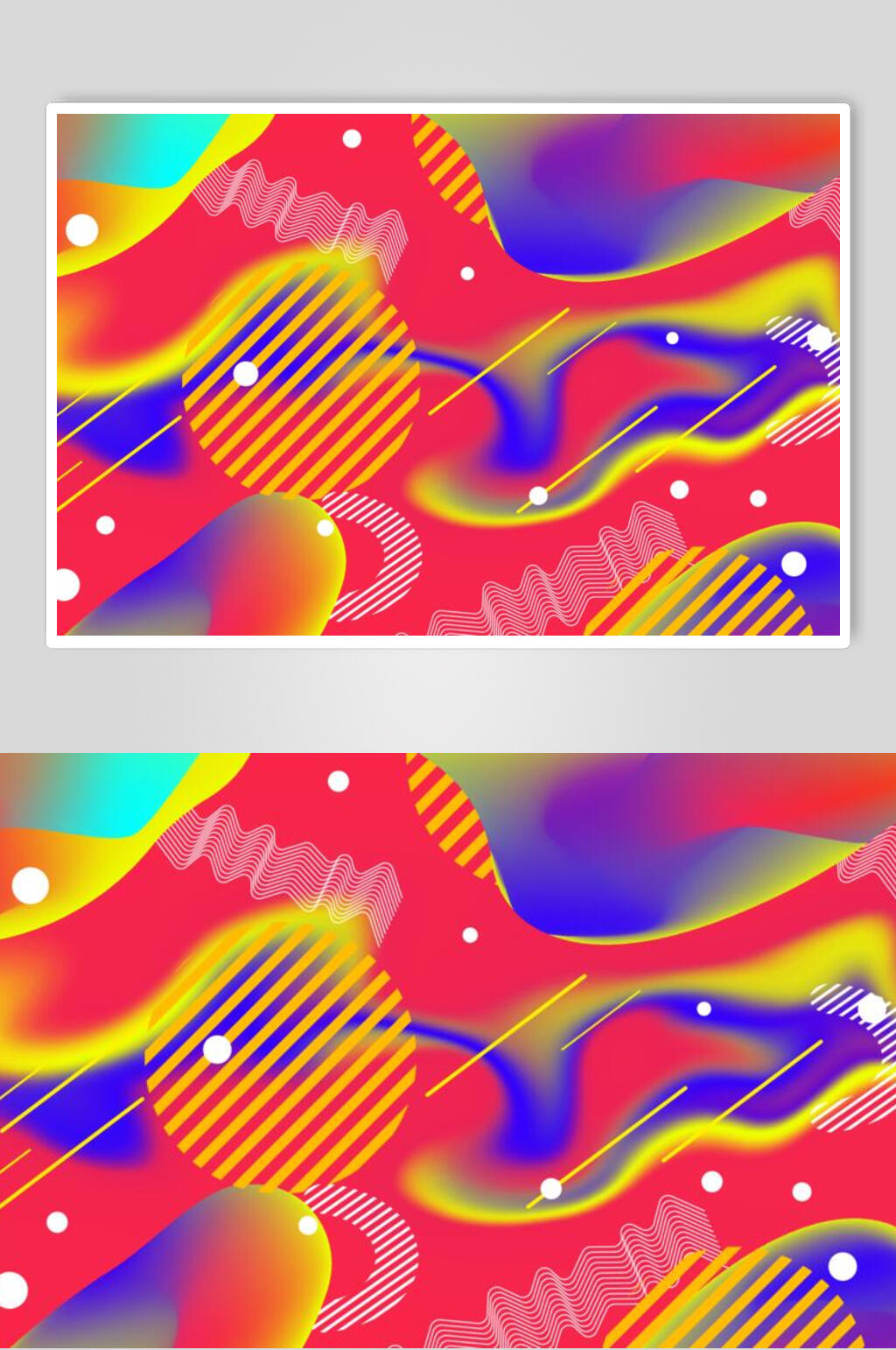 幻彩渐变流体矢量素材蒸汽波风素材