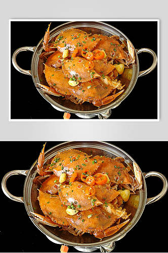 干锅口味蟹海鲜高清图片