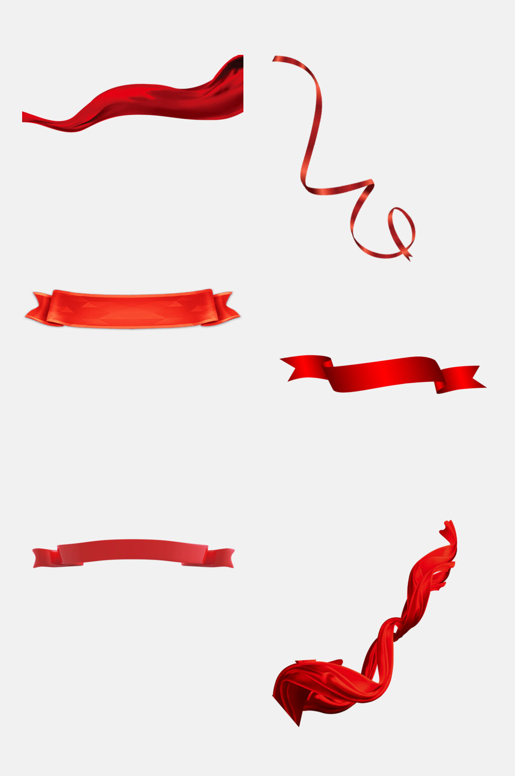 众图网独家提供经典红色彩带绸带免抠元素素材素材免费下载,本作品是