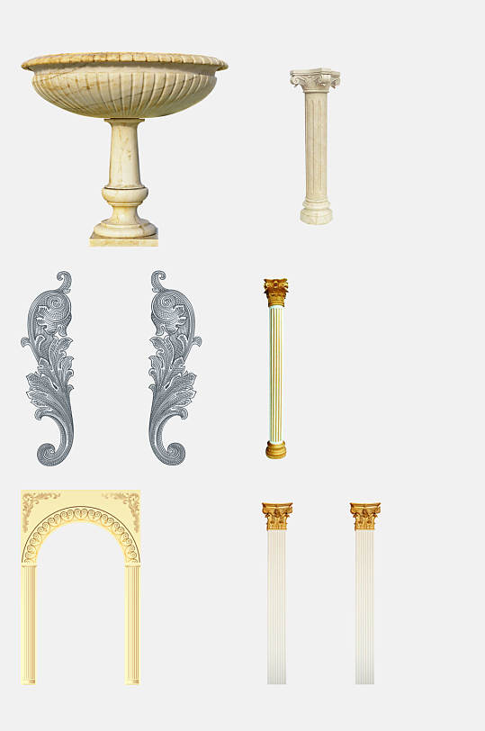 素材欧式罗马柱教堂摄影装饰画2019新款精致室内设计cad图库立即下载