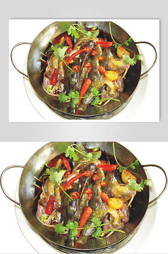 干锅黄骨鱼美食高清图片