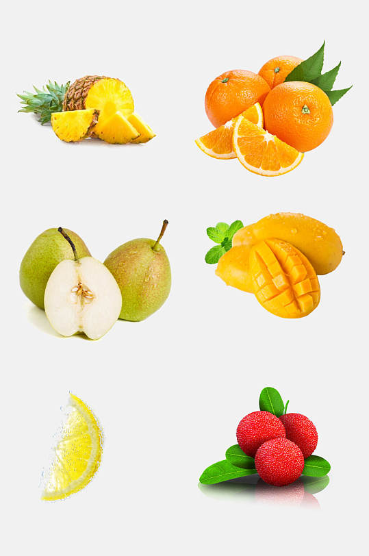 天然有机营养健康新鲜水果免抠元素