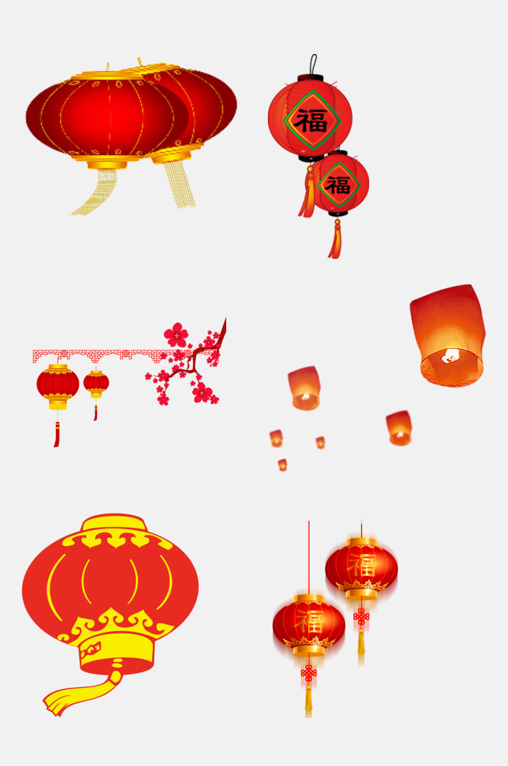 大气中国风红灯笼楷模元素素材