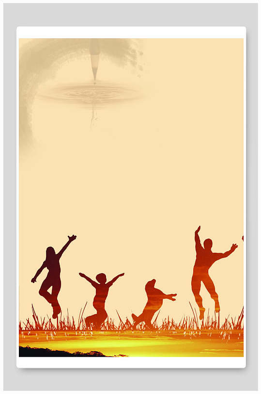 简洁青春活力毕业季背景素材