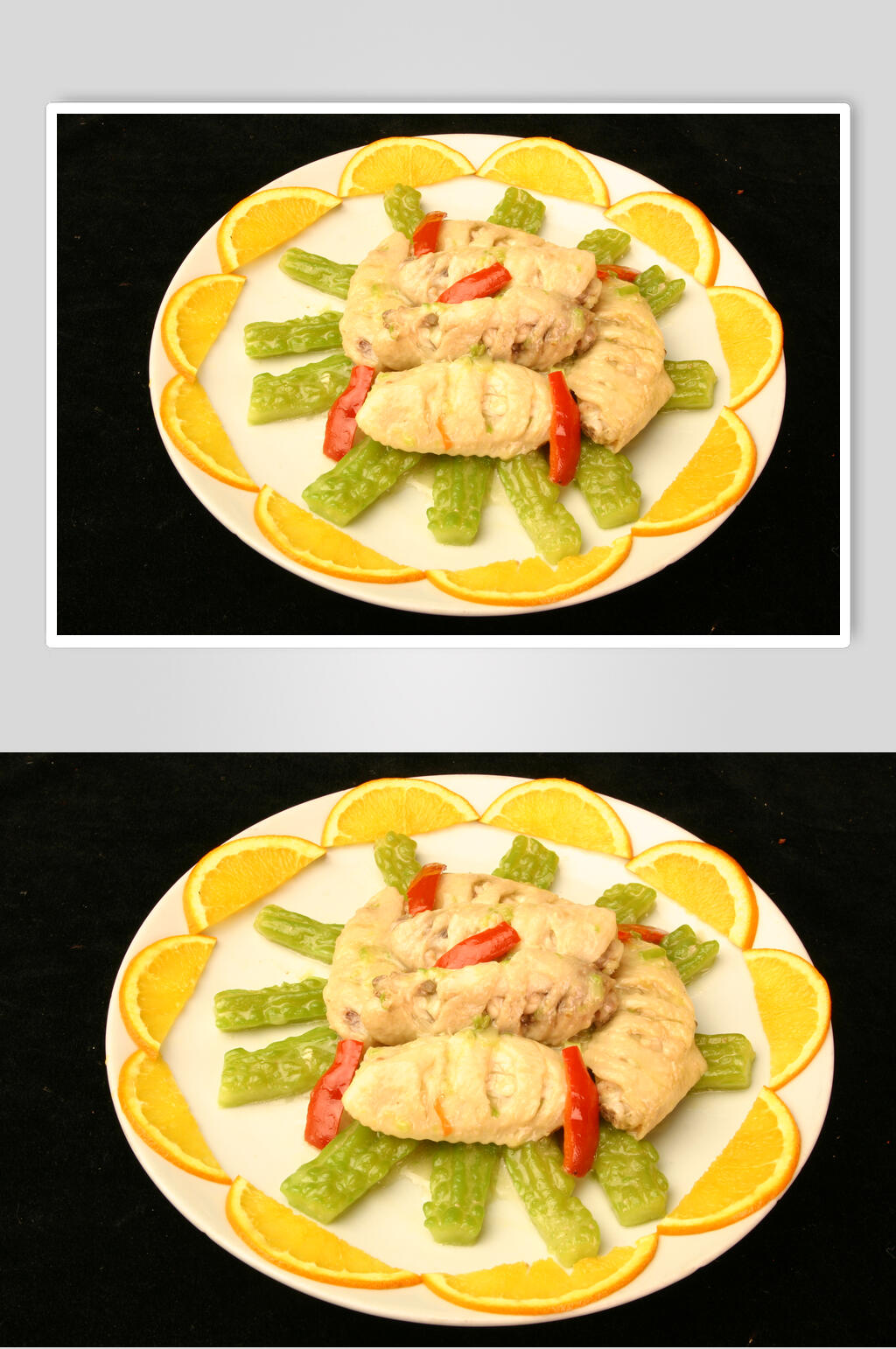 凉瓜鸡翅美食高清图片素材