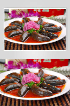 海鲜川香乌龙参食品摄影图片