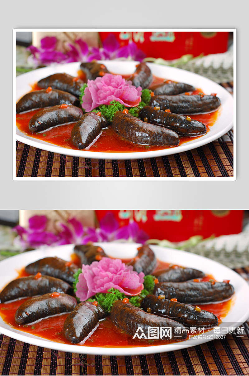 海鲜川香乌龙参食品摄影图片素材