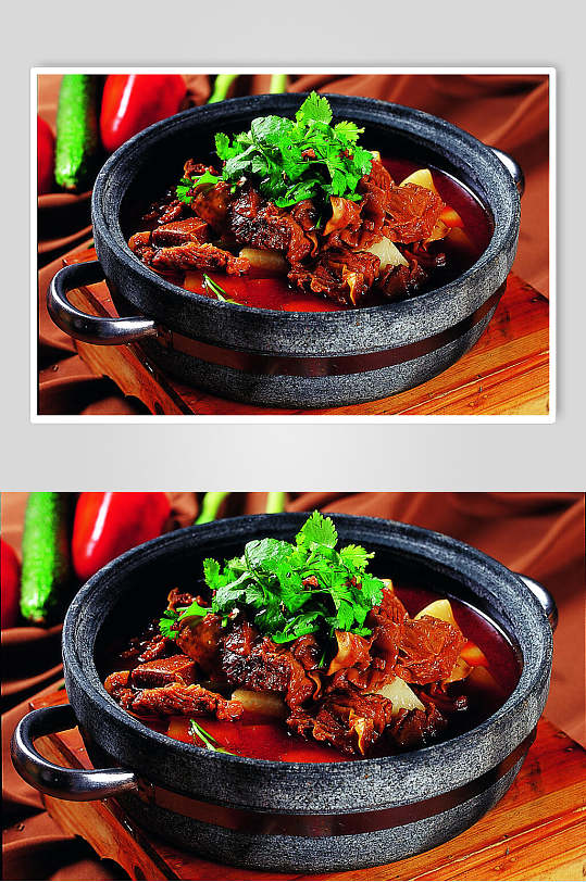 砂锅美味萝卜烧牛腩美食图片