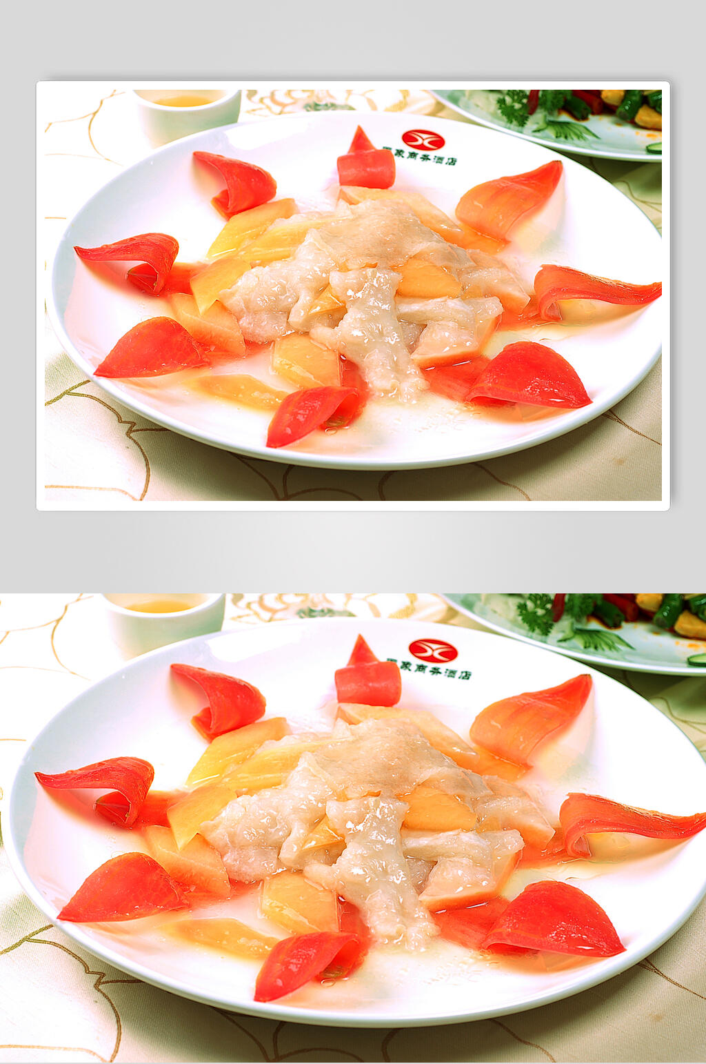 创意木瓜烩鱼肚餐饮实拍图片素材
