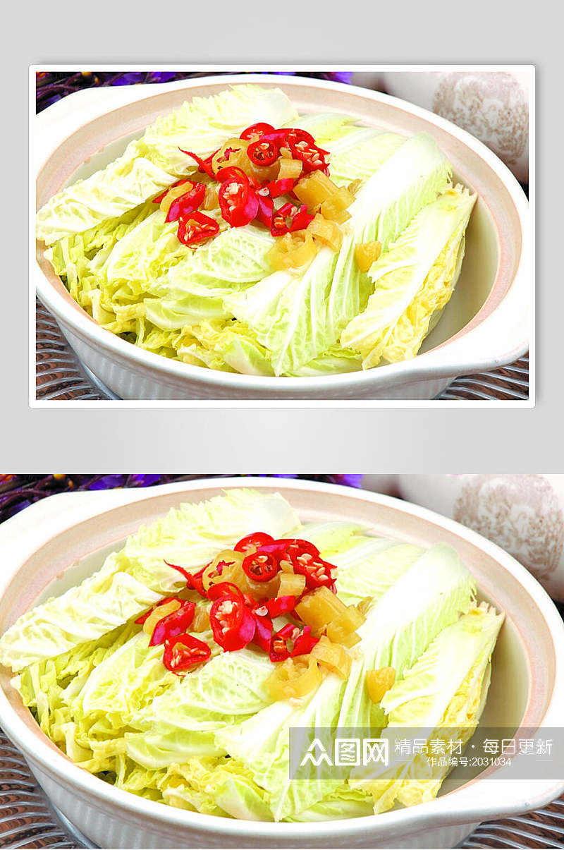 新鲜石锅娃娃菜美食食品图片素材