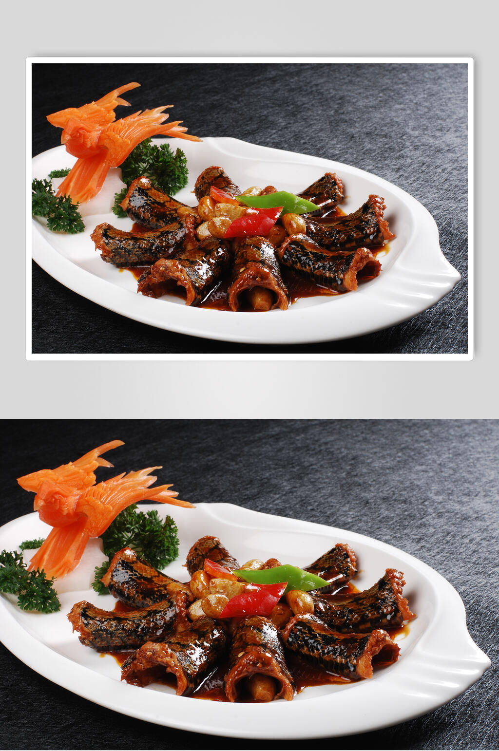 红烧大皇蛇美食高清图片素材
