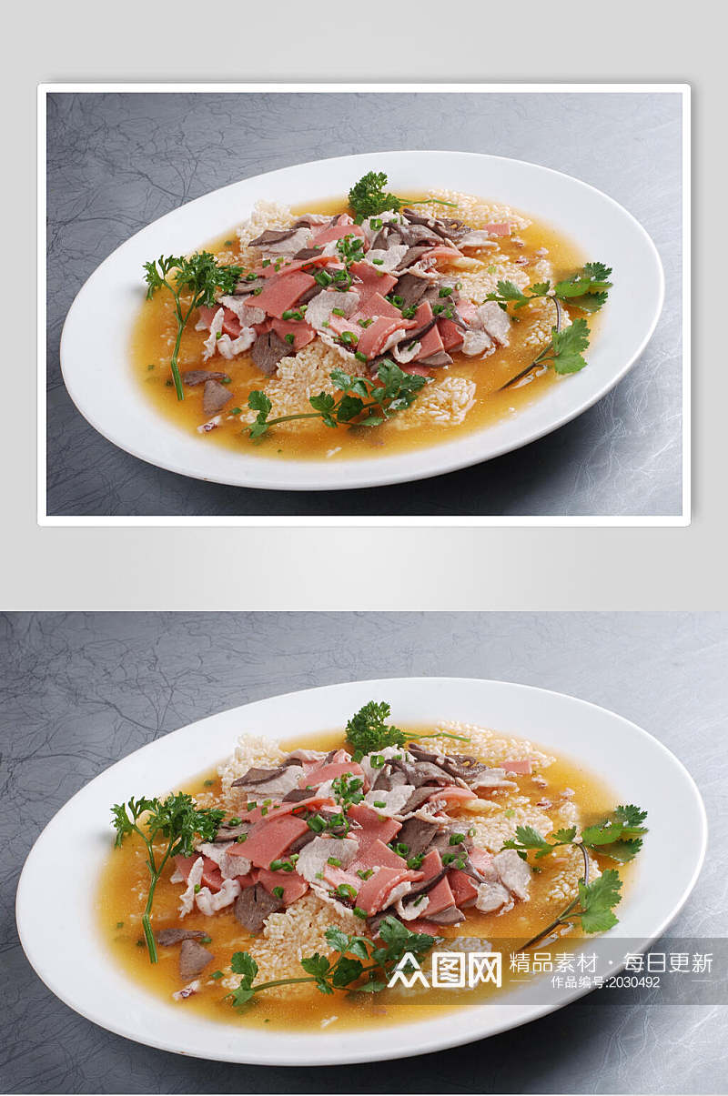 三鲜锅巴食物图片素材