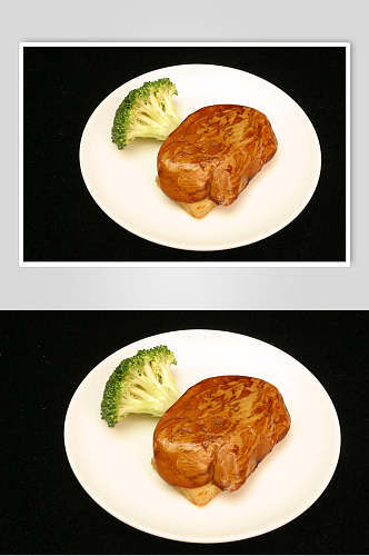 法式煎鹅肝餐饮食品图片