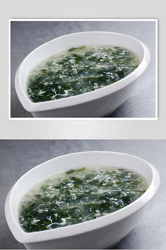 海藻豆腐羹美食摄影图片