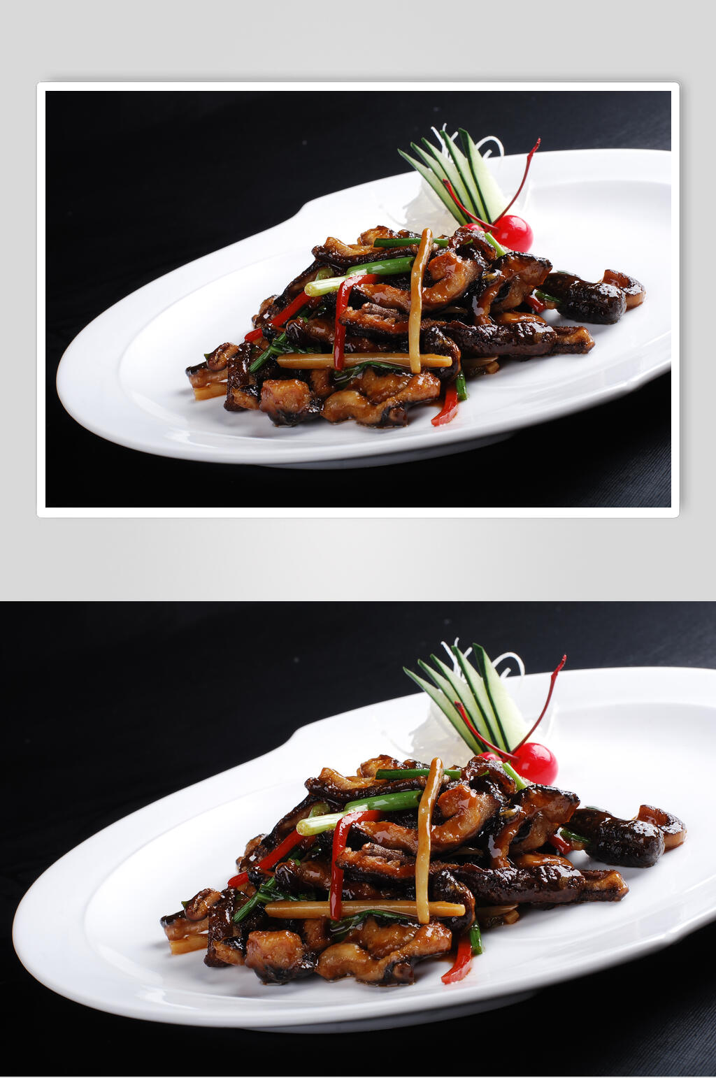 鲜香美味炒素鳝丝美食食物图片素材