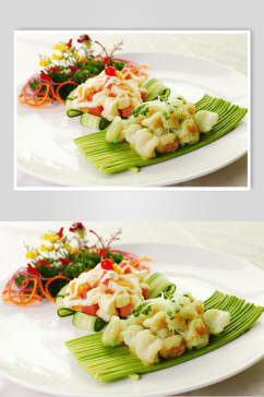 芥末沙丹虾美食食品图片
