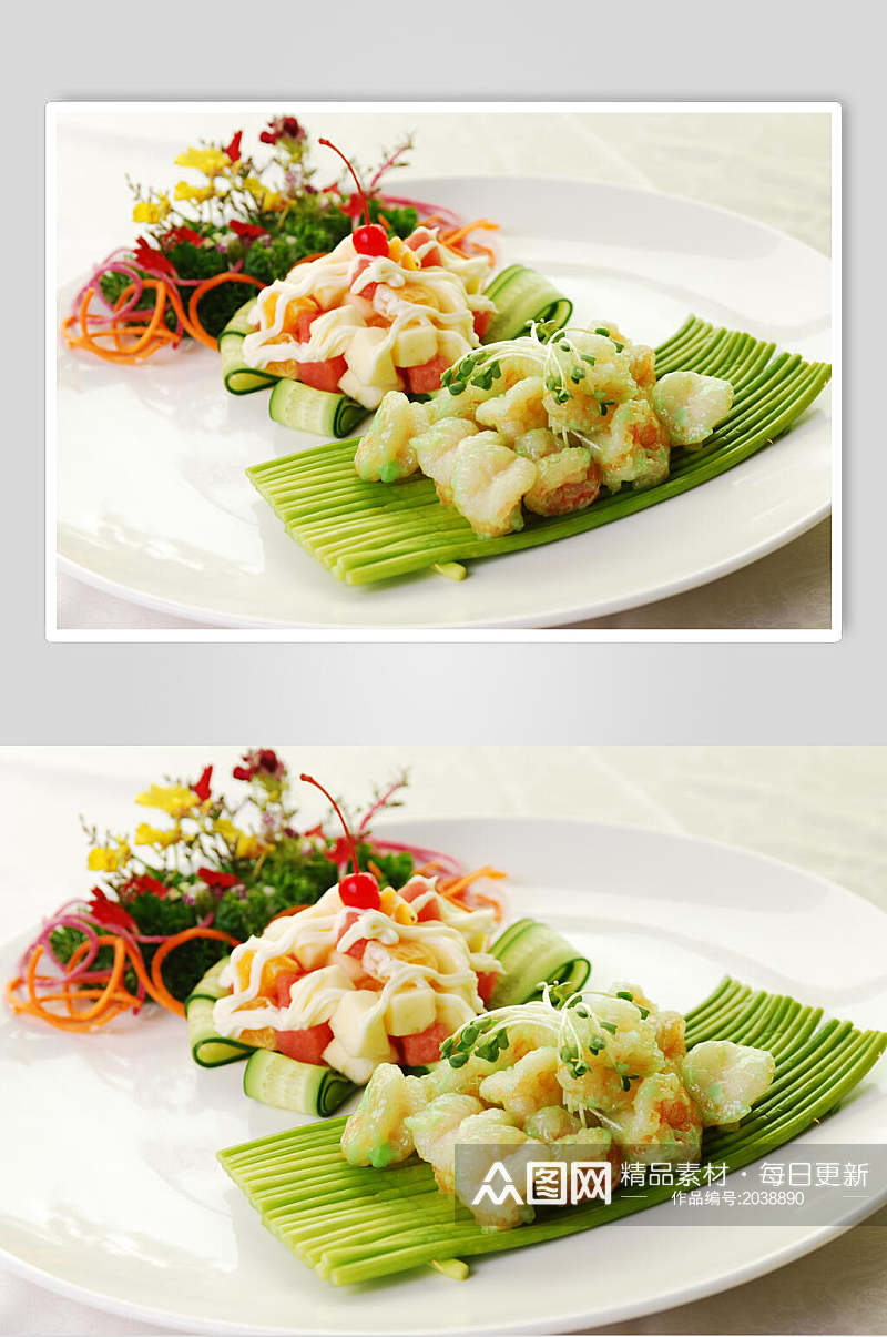 芥末沙丹虾美食食品图片素材