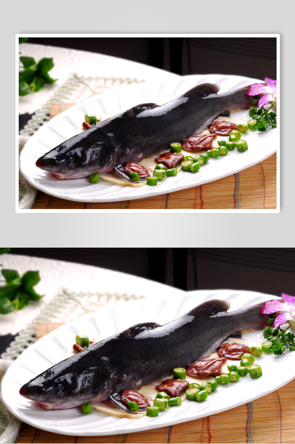 野菌煮江团美食摄影图片素材