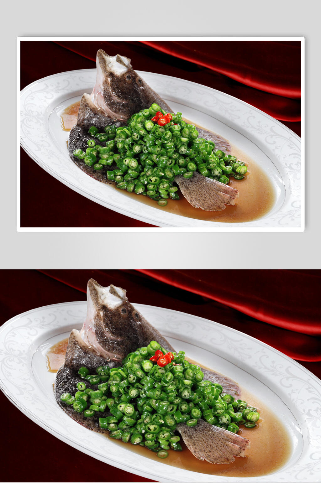 椒汁多宝鱼美食摄影图片素材