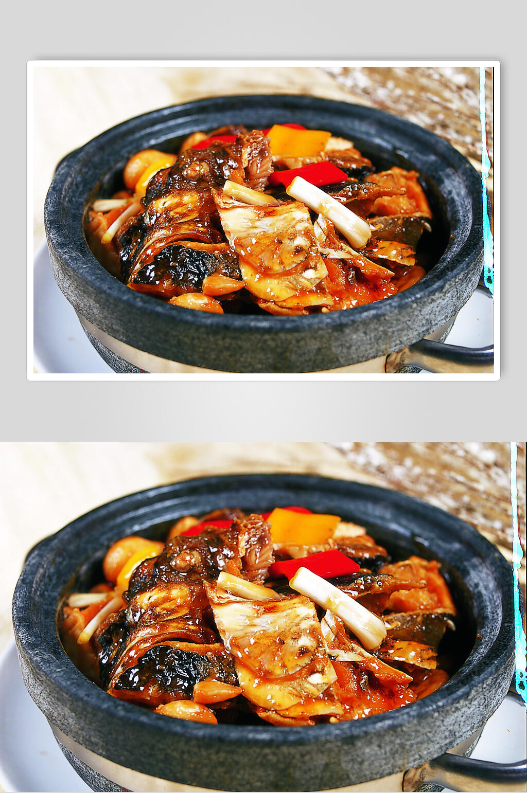 石窝鲍汁烧鱼头食物图片素材