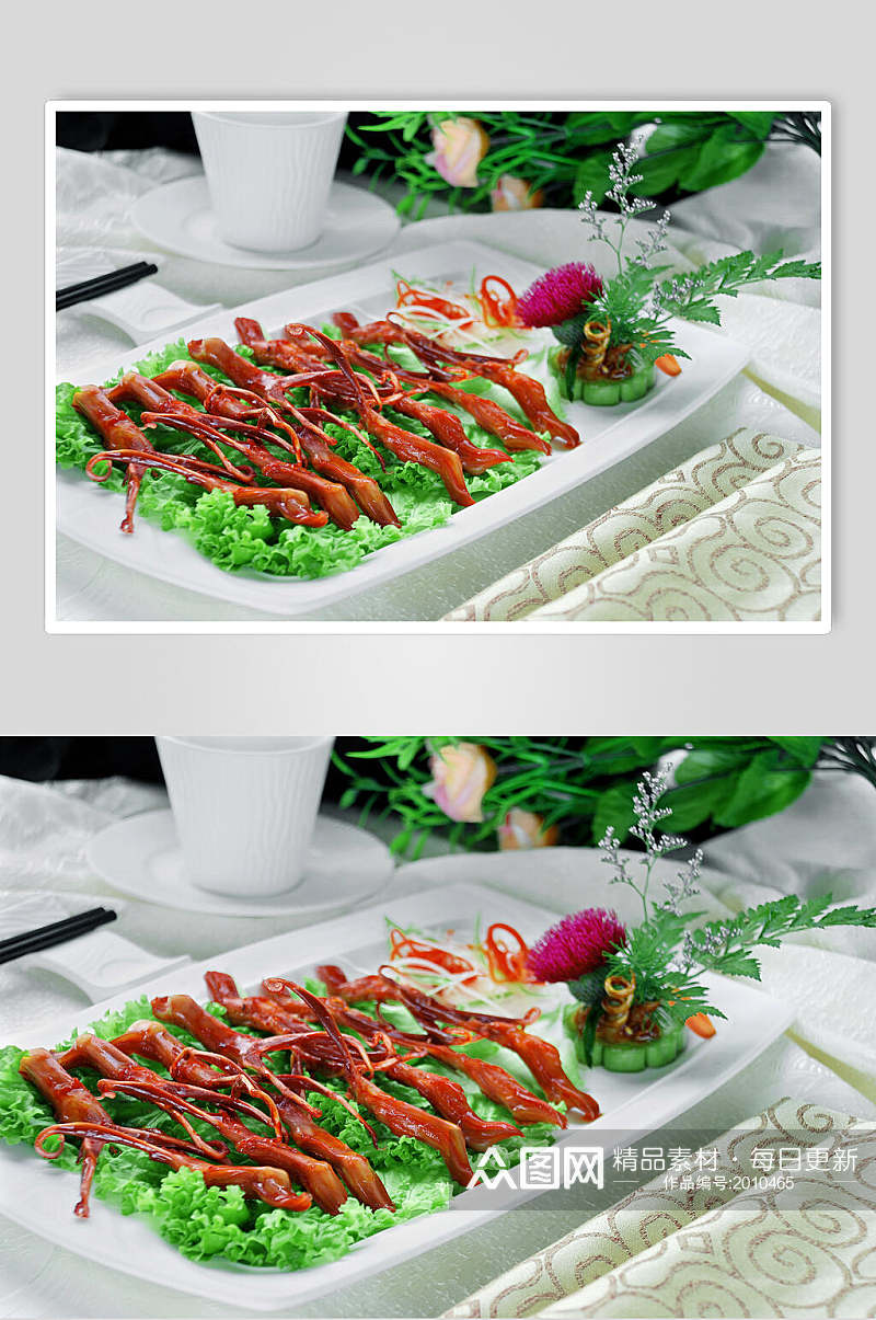 杭州酱鸭舌美食摄影图片素材