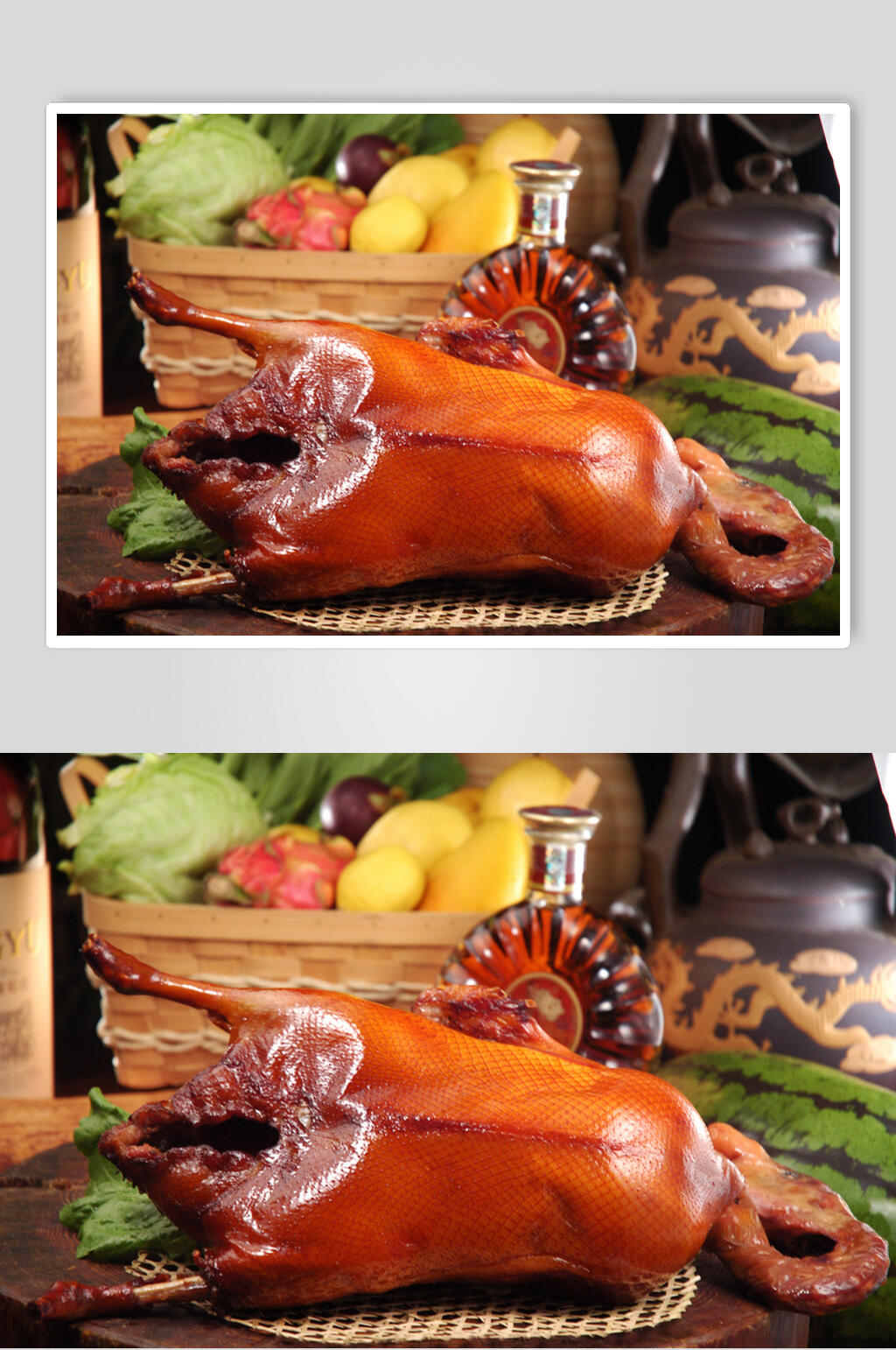 新鲜烤鸭美食高清图片素材