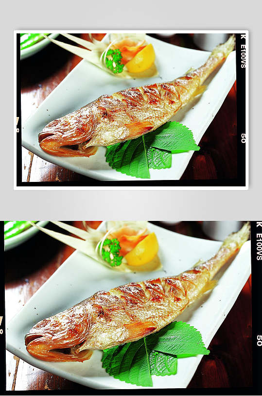 烤黄花鱼食品图片