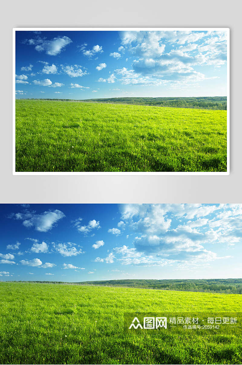草地天空风景图片草地蓝天摄影图素材