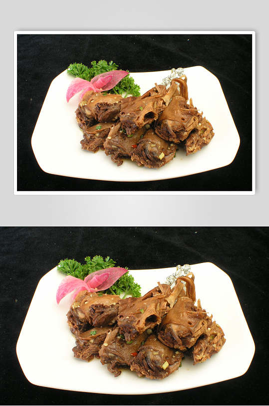 美极鸭下巴美食摄影图片