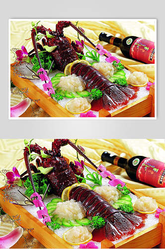 高端美味龙虾刺身食品图片