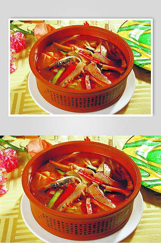 面疙瘩煮鲜鱼元份美食食物摄影图片