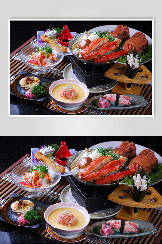 海鲜盛宴蟹料理美食摄影图片