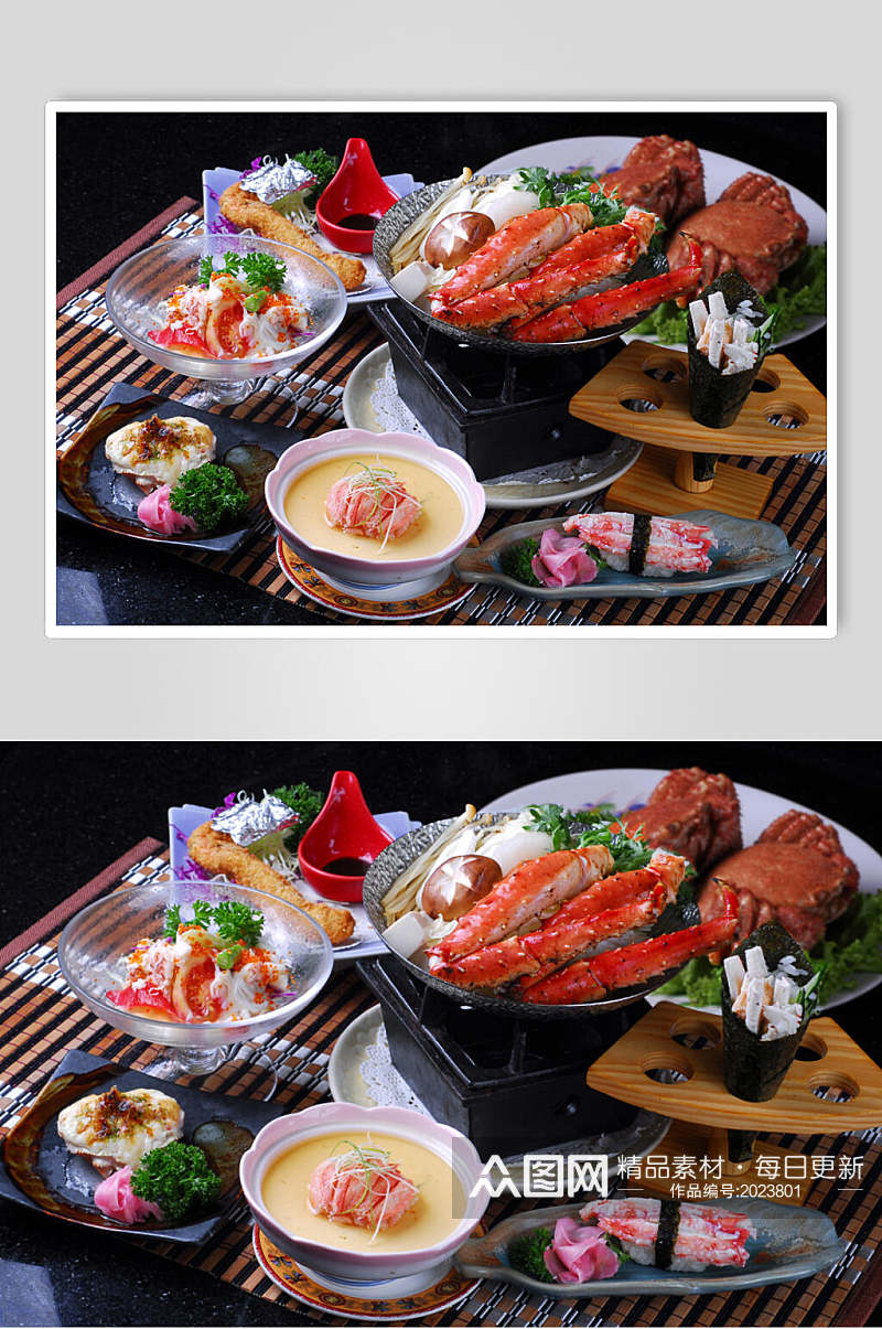 海鲜盛宴蟹料理美食摄影图片素材