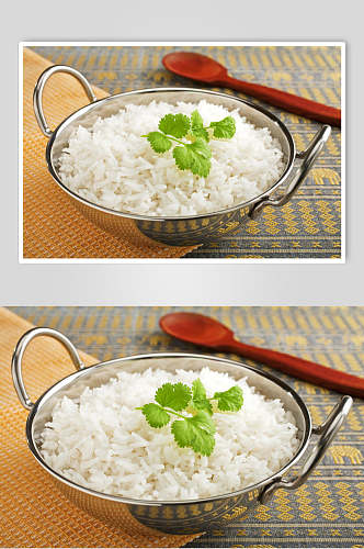 铁锅饭蒸米饭食物图片