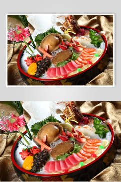 顶级刺身拼海鲜美食图片
