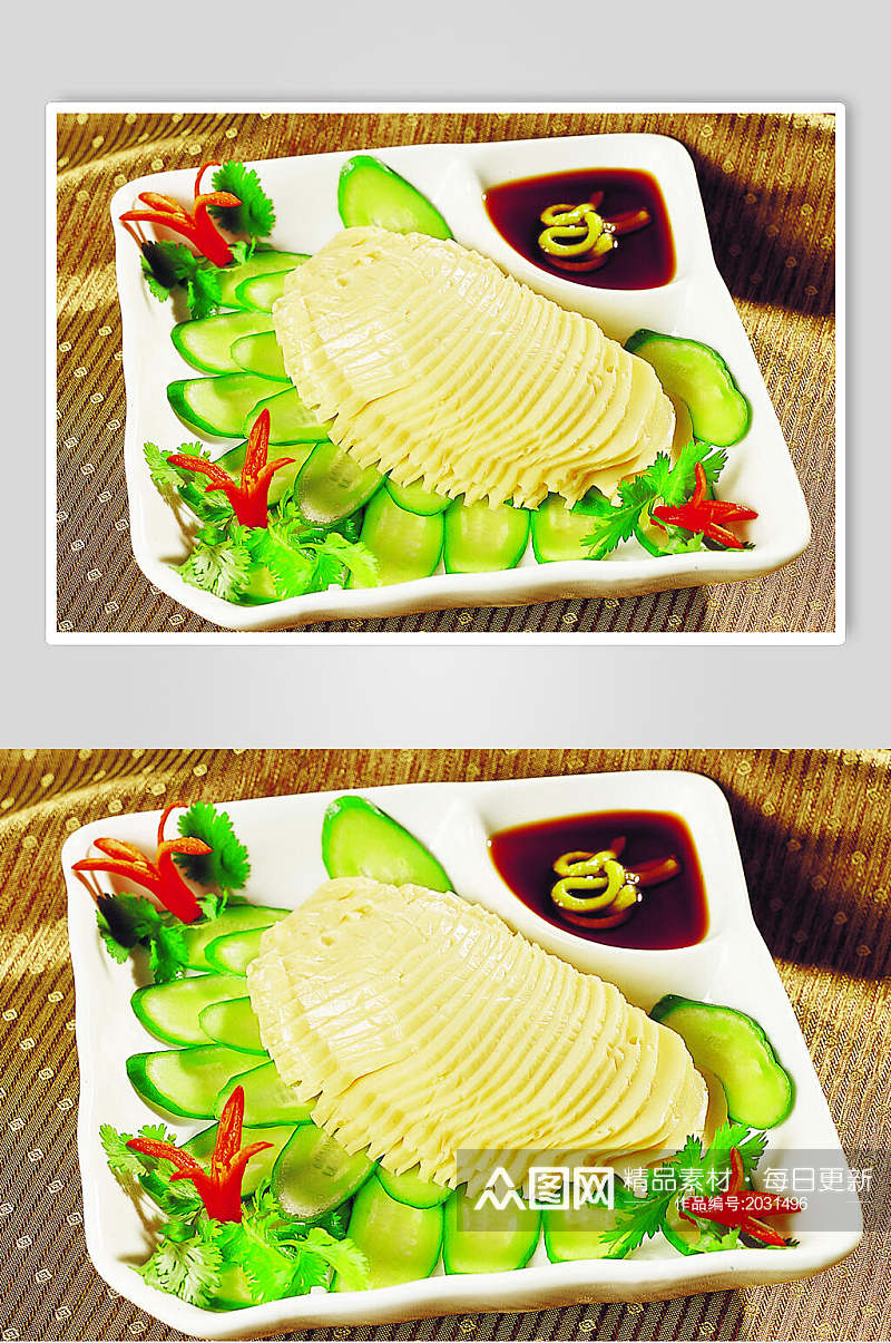 新鲜美味招牌日式素鲍鱼食物图片素材