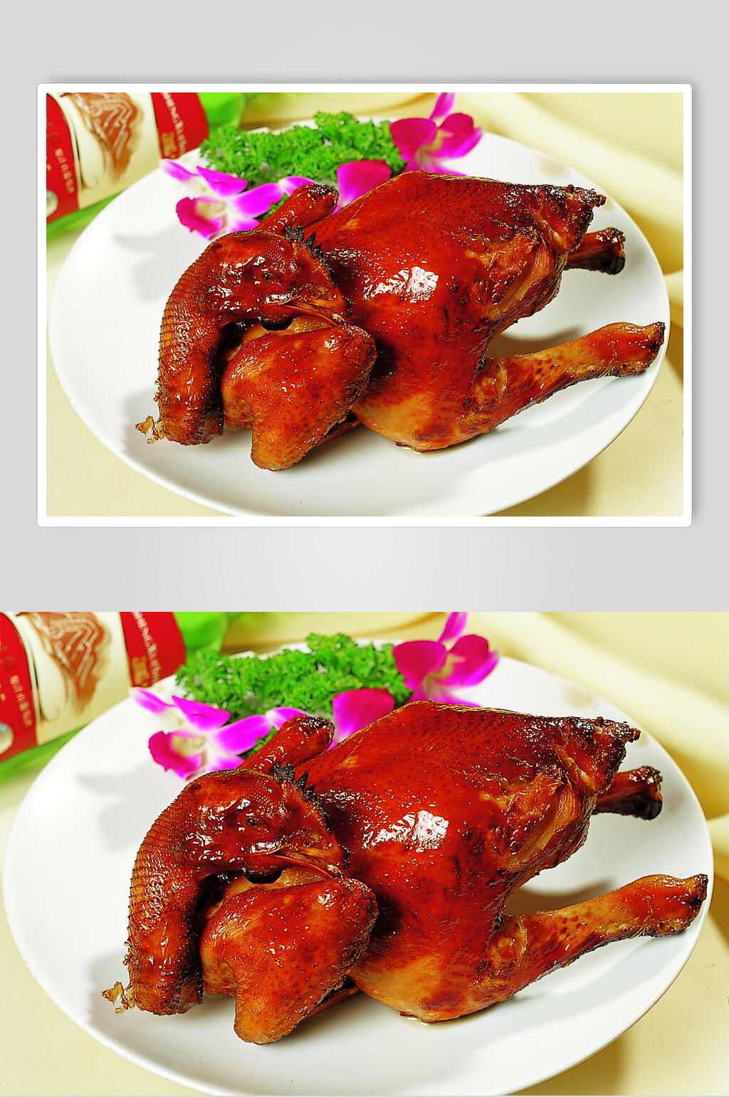 秘制港式脆皮鸡食物摄影图片素材