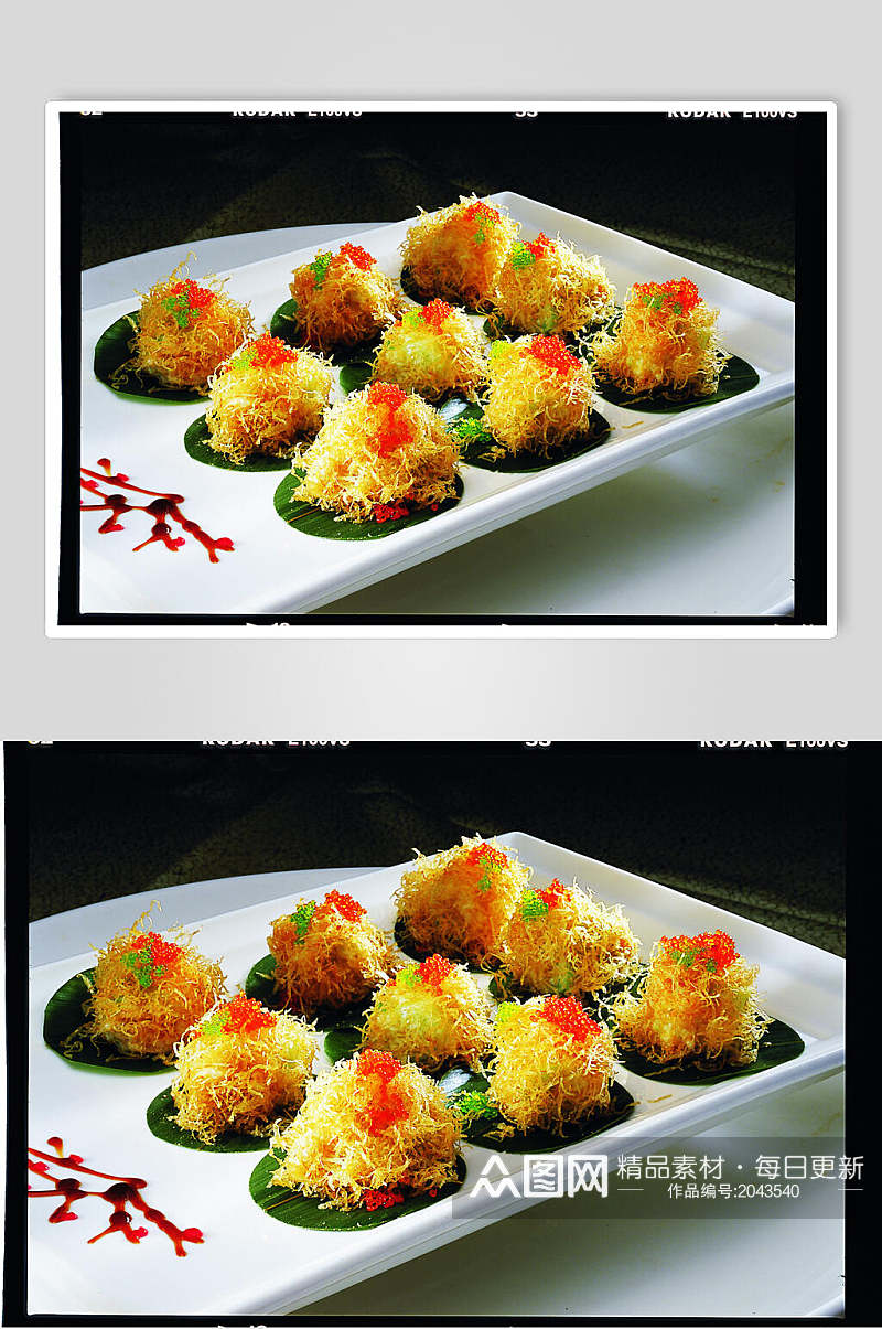 金丝鳕鱼球餐饮食物图片素材