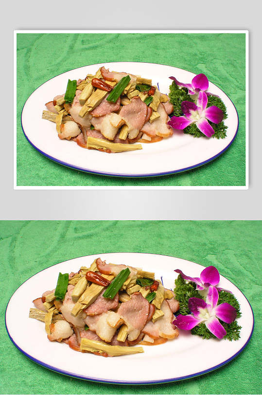 干笋炒腊肉餐饮食品图片
