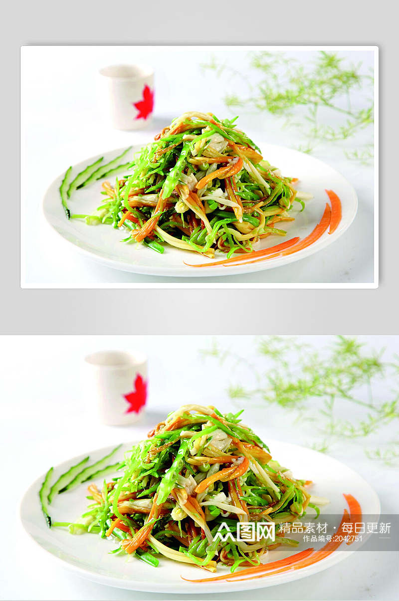金菇荷兰豆美食食物图片素材