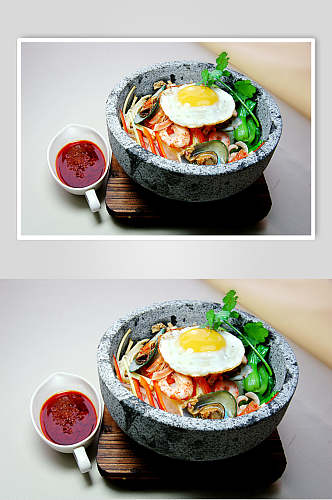 海鲜石锅美食摄影图片