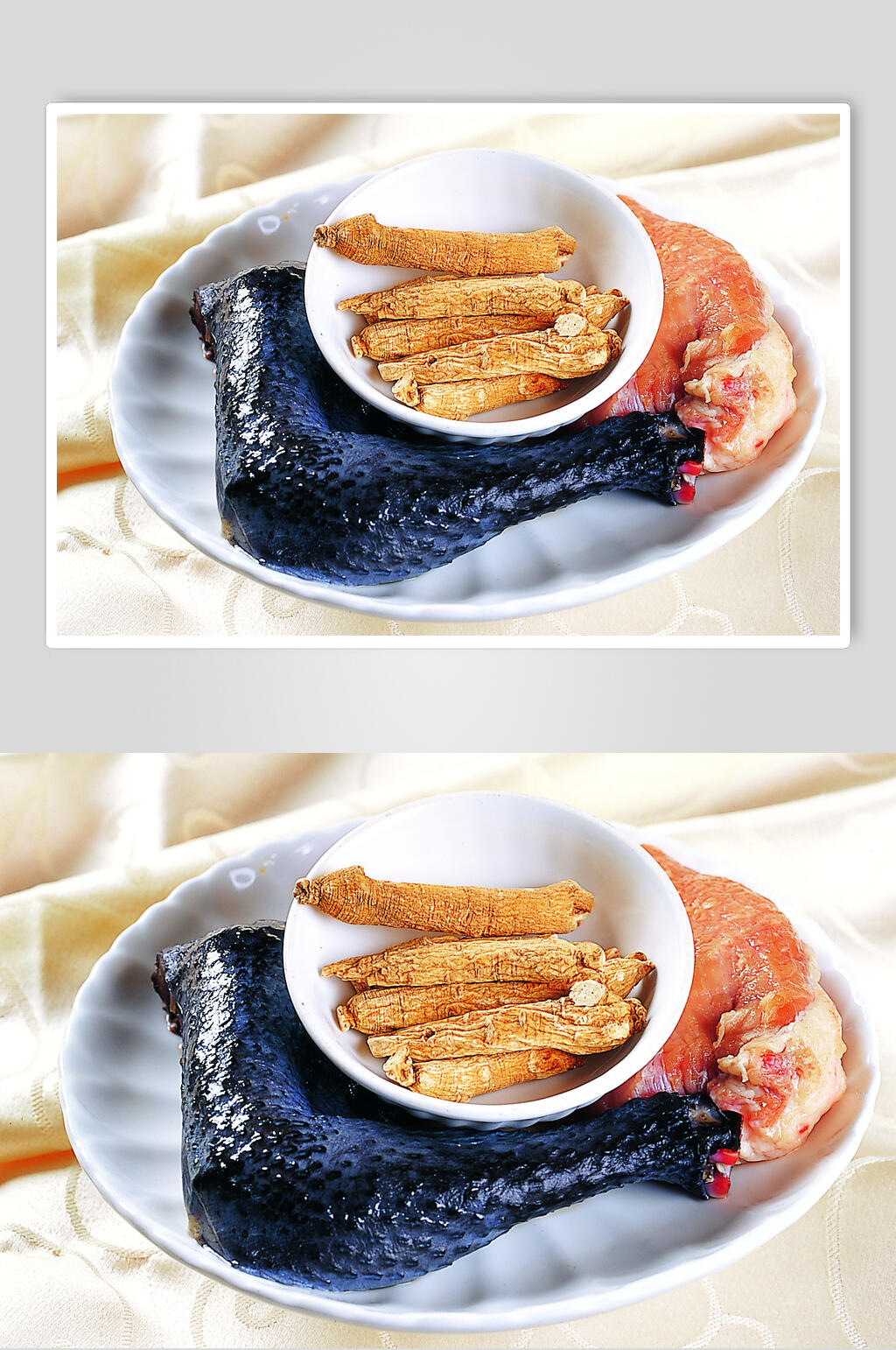 特色花旗参炖乌鸡美食食品图片素材