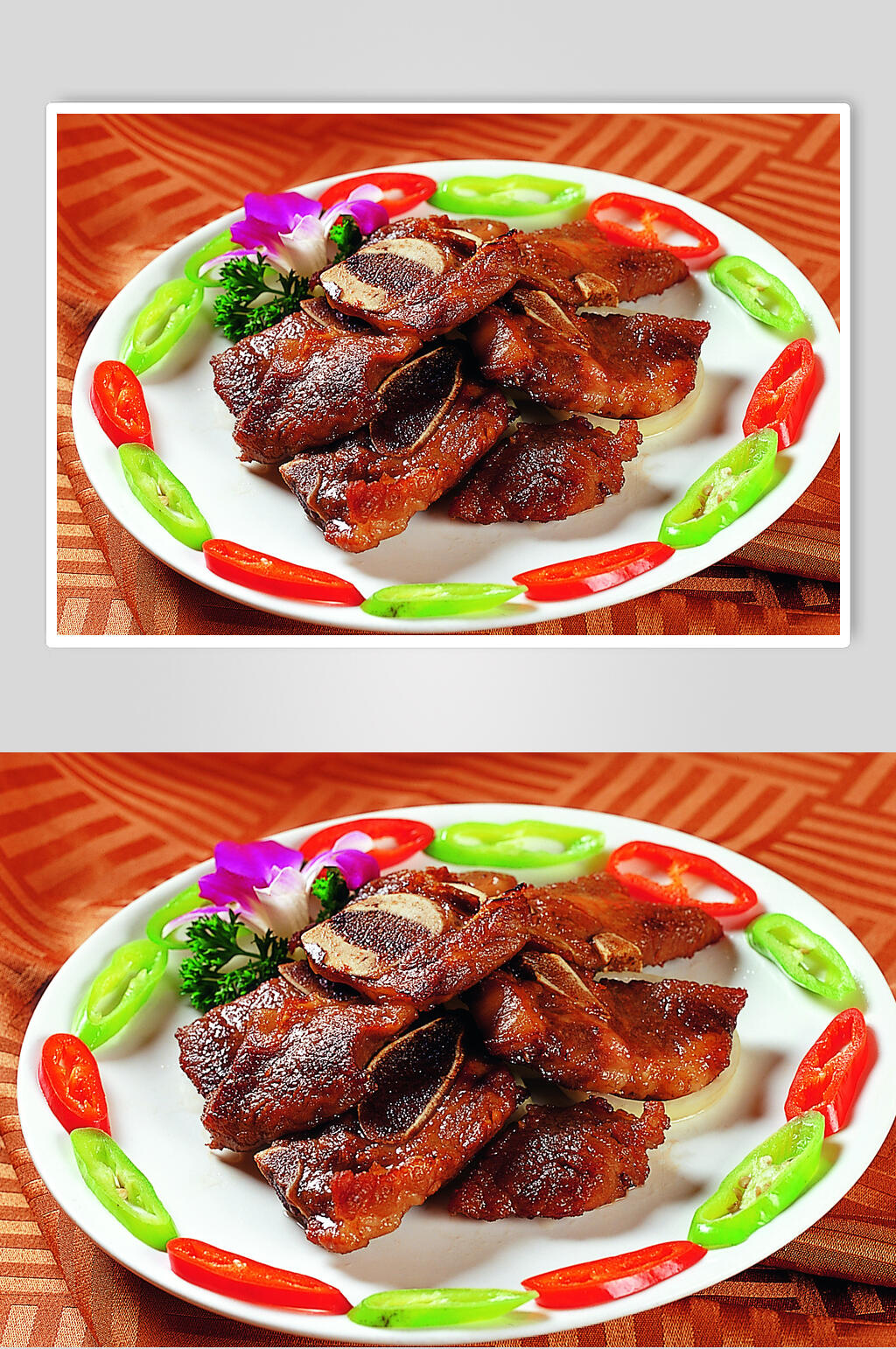 美味香煎牛仔骨美食摄影图片素材